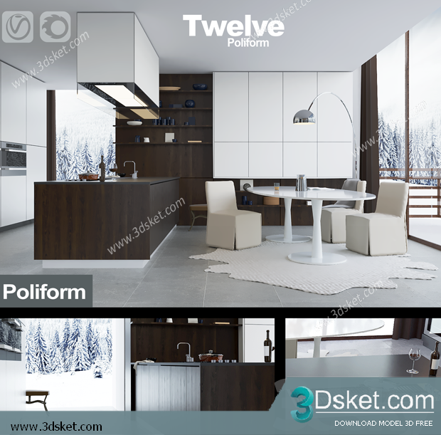 Free Download Kitchen 3D Model 069