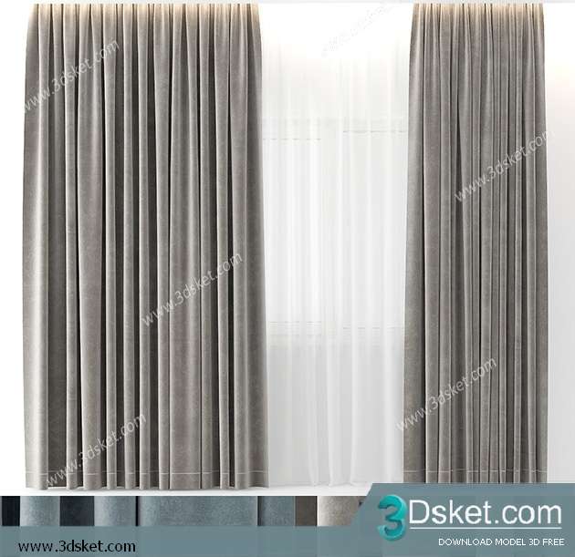 Free Download Curtain 3D Model Rèm 0177
