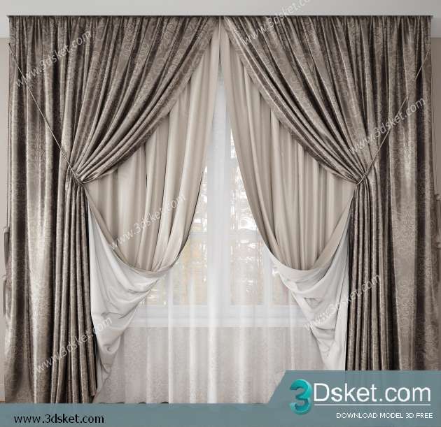 Free Download Curtain 3D Model Rèm 0178
