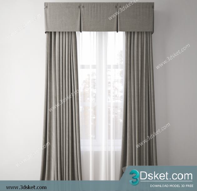 Free Download Curtain 3D Model Rèm 0179