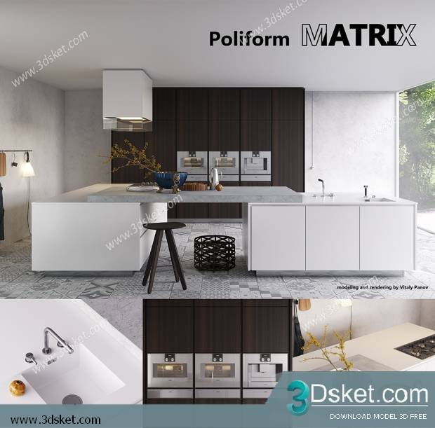 Free Download Kitchen 3D Model 076