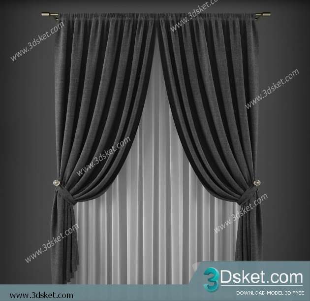 Free Download Curtain 3D Model Rèm 0198