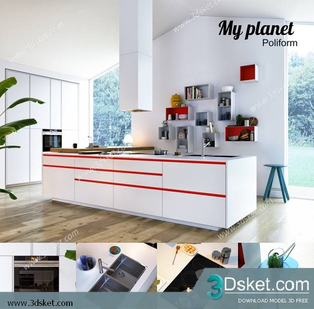 Free Download Kitchen 3D Model 078