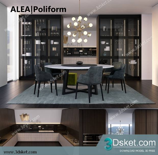 Free Download Kitchen 3D Model 079