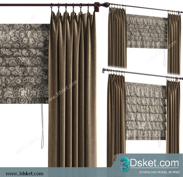Free Download Curtain 3D Model Rèm 0187