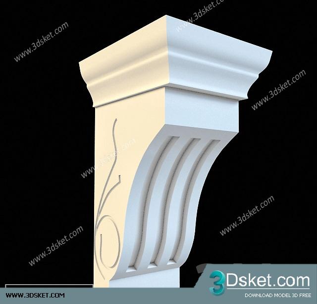 Free Download Decorative Plaster 3D Model 142