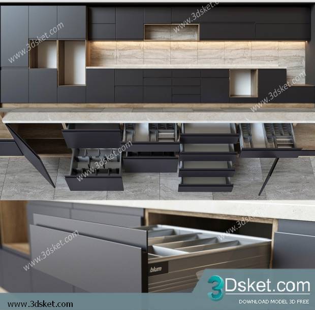 Free Download Kitchen 3D Model 096