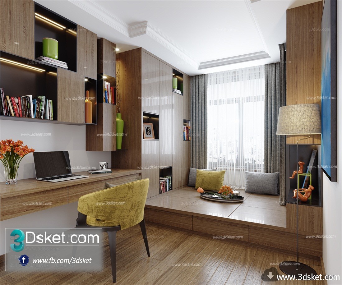 3D Interior Model Housing Space A004 Scene 3dsmax