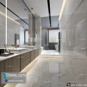 3D Interior Model BathRoom A011 Scene 3dsmax