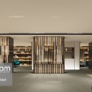3D Interior Model Reception Space A017 Scene 3dsmax