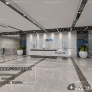 3D Interior Model Reception Space A023 Scene 3dsmax
