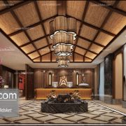 3D Interior Model Reception Space C001 Scene 3dsmax