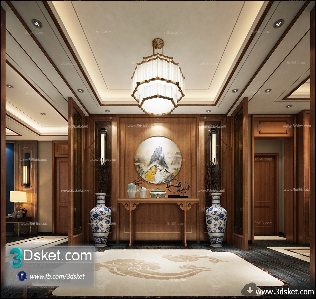 3D Interior Model Housing Space C002 Scene 3dsmax