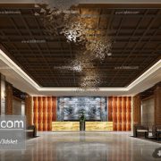 3D Interior Model Reception Space C003 Scene 3dsmax