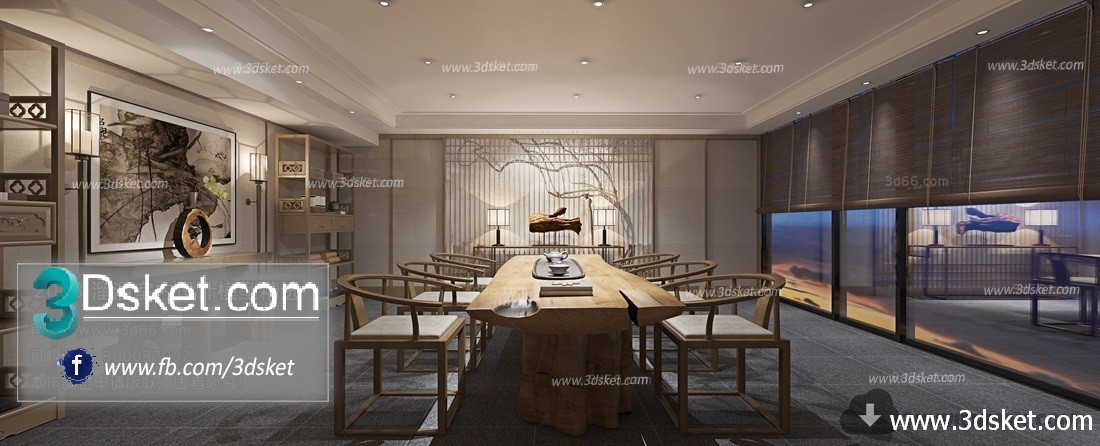 3D Interior Model Housing Space C004 Scene 3dsmax