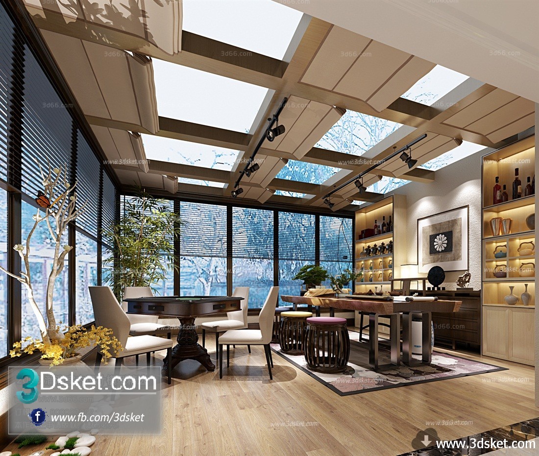 3D Interior Model Housing Space C005 Scene 3dsmax