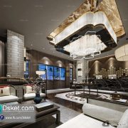 3D Interior Model Reception Space C009 Scene 3dsmax