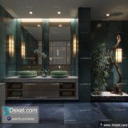 3D Interior Model BathRoom C009 Scene 3dsmax