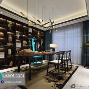 3D Interior Model Work Room C012 Scene 3dsmax
