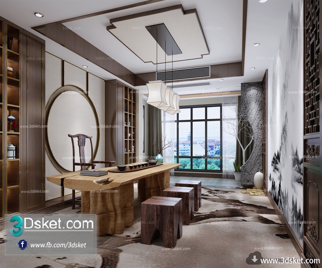 3D Interior Model Housing Space C014 Scene 3dsmax