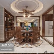 3D Interior Model Kitchen Room C015 Scene 3dsmax
