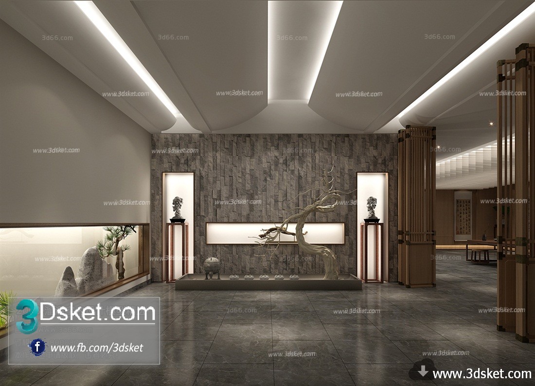 3D Interior Model Housing Space C016 Scene 3dsmax