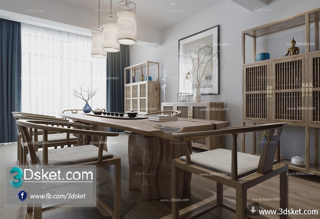 3D Interior Model Housing Space C017 Scene 3dsmax