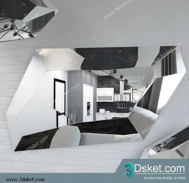Free Download Mirror 3D Model Gương 0112