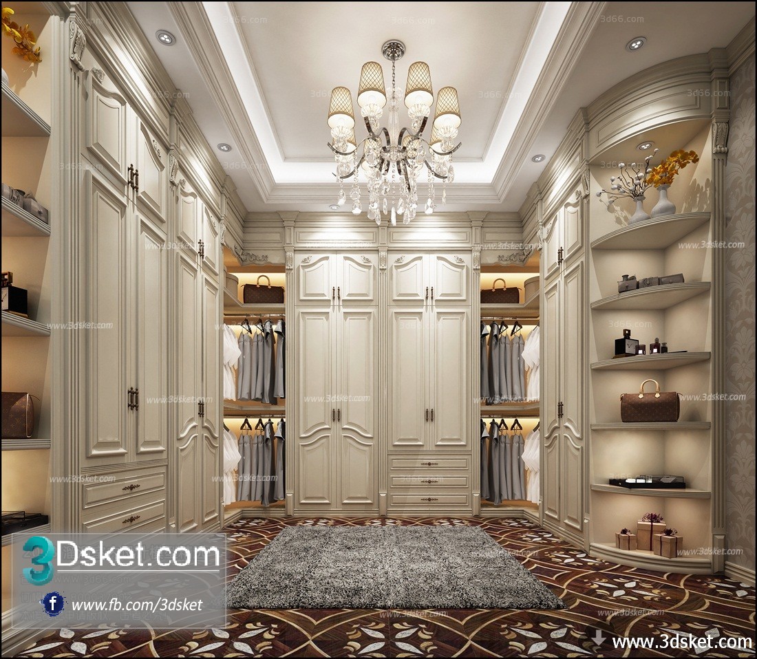 3D Interior Model Housing Space D001 Scene 3dsmax