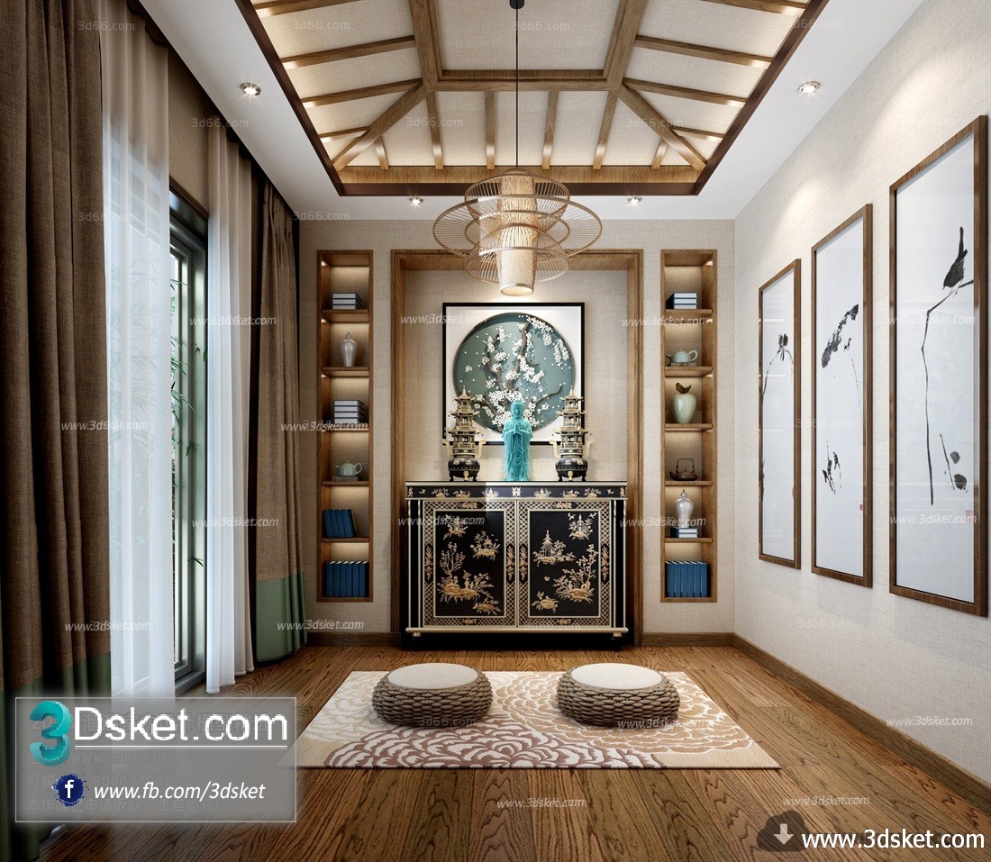 3D Interior Model Housing Space F001 Scene 3dsmax