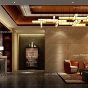 3D Interior Model Reception Space F005 Scene 3dsmax