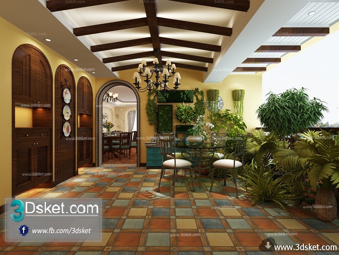 3D Interior Model Housing Space G001 Scene 3dsmax