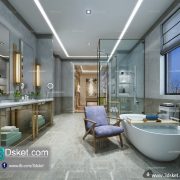 3D Interior Model BathRoom J001 Scene 3dsmax