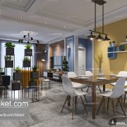 3D Interior Model Kitchen Room J008 Scene 3dsmax