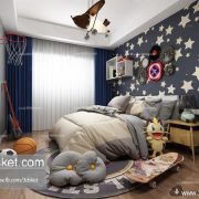 3D Interior Model BedRoom J020 Scene 3dsmax