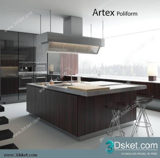 Free Download Kitchen 3D Model 0142
