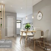 3D Interior Model Kitchen Room M003 Scene 3dsmax