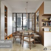 3D Interior Model Kitchen Room M004 Scene 3dsmax