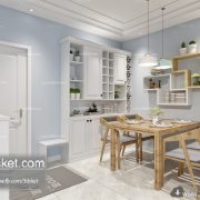 3D Interior Model Kitchen Room M009 Scene 3dsmax