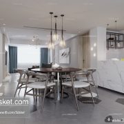 3D Interior Model Kitchen Room M017 Scene 3dsmax