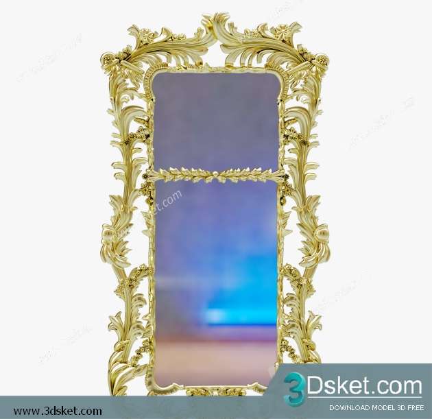 Free Download Mirror 3D Model Gương 0115