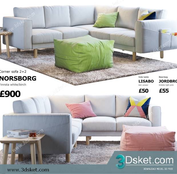 3D Model Sofa Free Download 0668