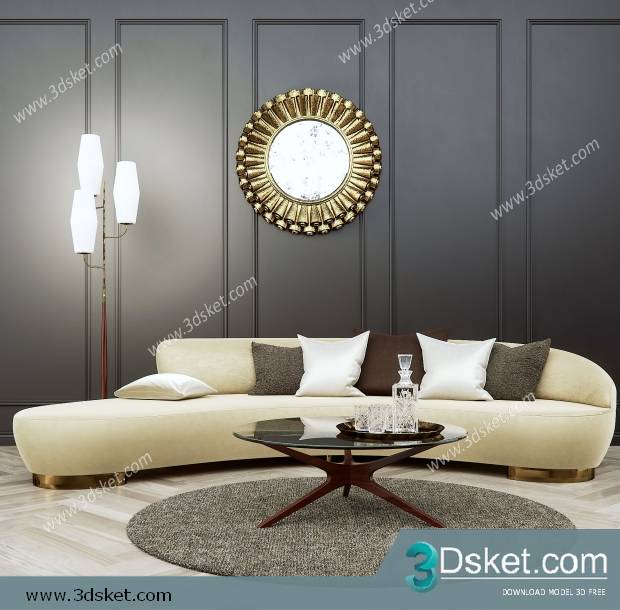 3D Model Sofa Free Download 0733