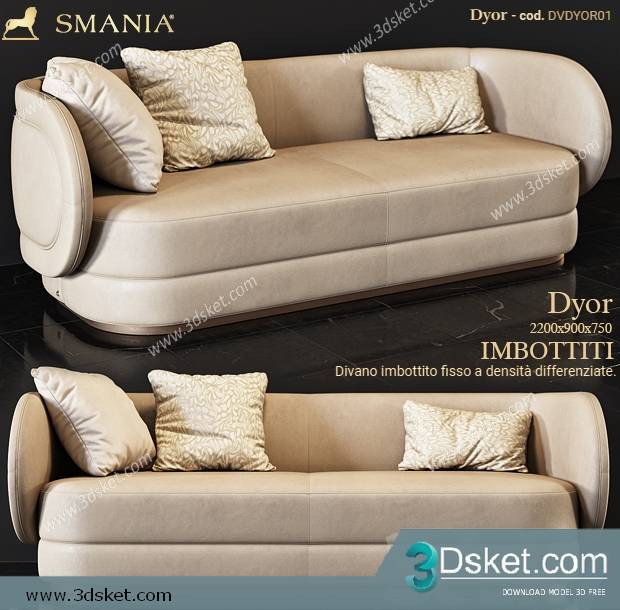 3D Model Sofa Free Download 0734