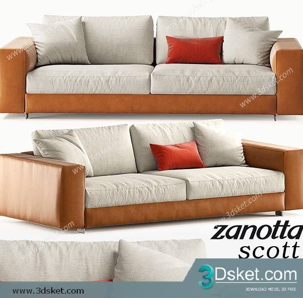 3D Model Sofa Free Download 0740 Download 3D Model Free 3dskymodel