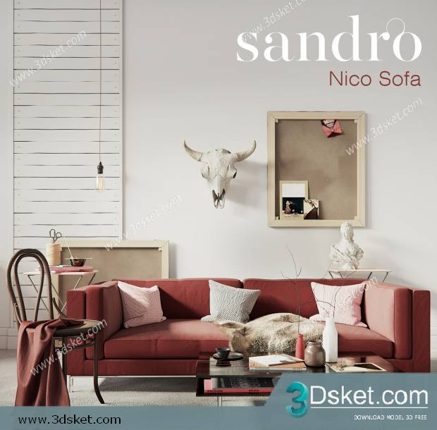 3D Model Sofa Free Download 0741