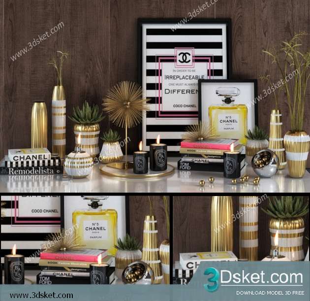 Free Download Decorative set 3D Model 0296