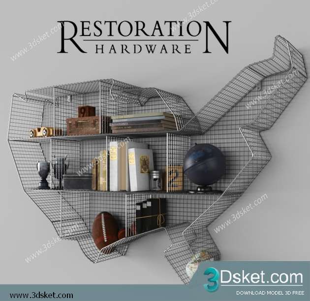 Free Download Decorative set 3D Model 0303