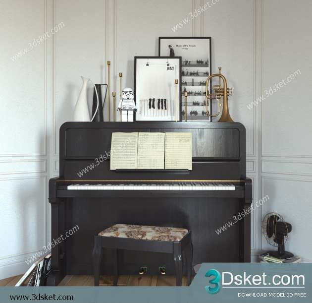 Free Download Decorative set 3D Model 0308