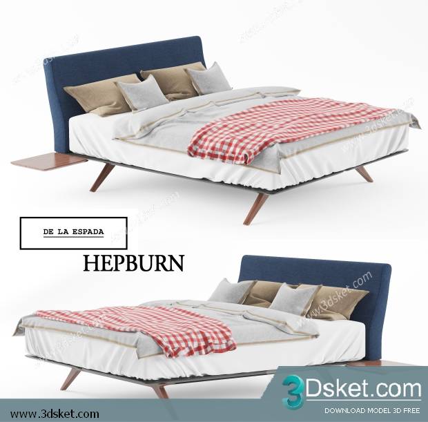 3D Model Bed Free Download Giường 285